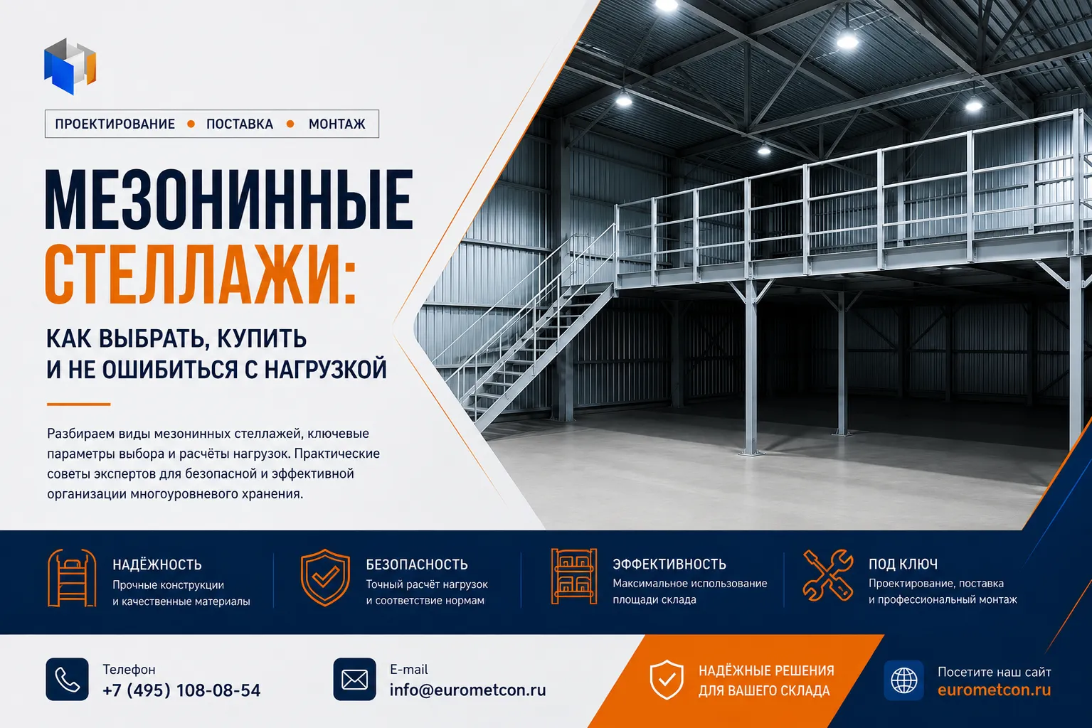 Мезонинные стеллажи: как выбрать, купить и не ошибиться с нагрузкой
