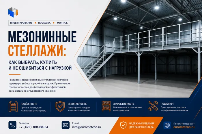 Мезонинные стеллажи: как выбрать, купить и не ошибиться с нагрузкой