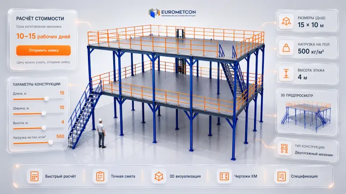 3D-конфигуратор мезонина: как собрать свою конструкцию онлайн за 5 минут