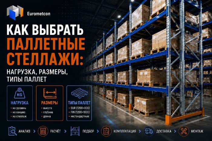 Как выбрать паллетные стеллажи: нагрузка, размеры, типы паллет