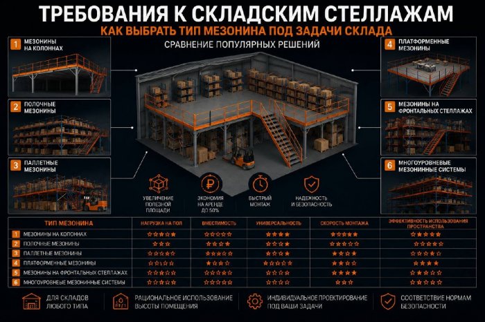 Требования к складским стеллажам