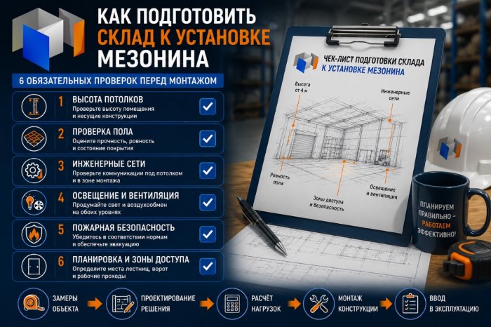 Как подготовить склад к установке мезонина: что проверить заранее